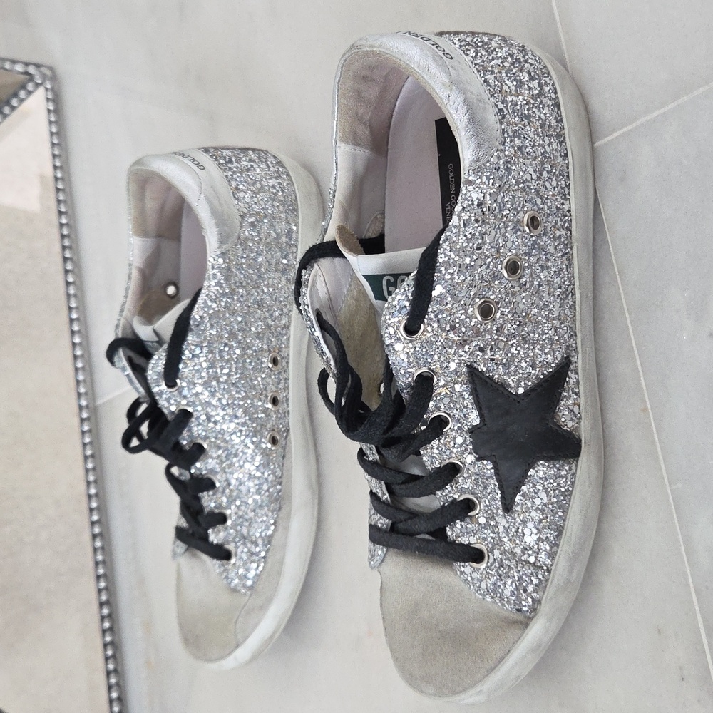 Golden Goose Superstar Glitter Lowtop Sneaker EXCELLENT CONDITION!! - Picture 4 of 7